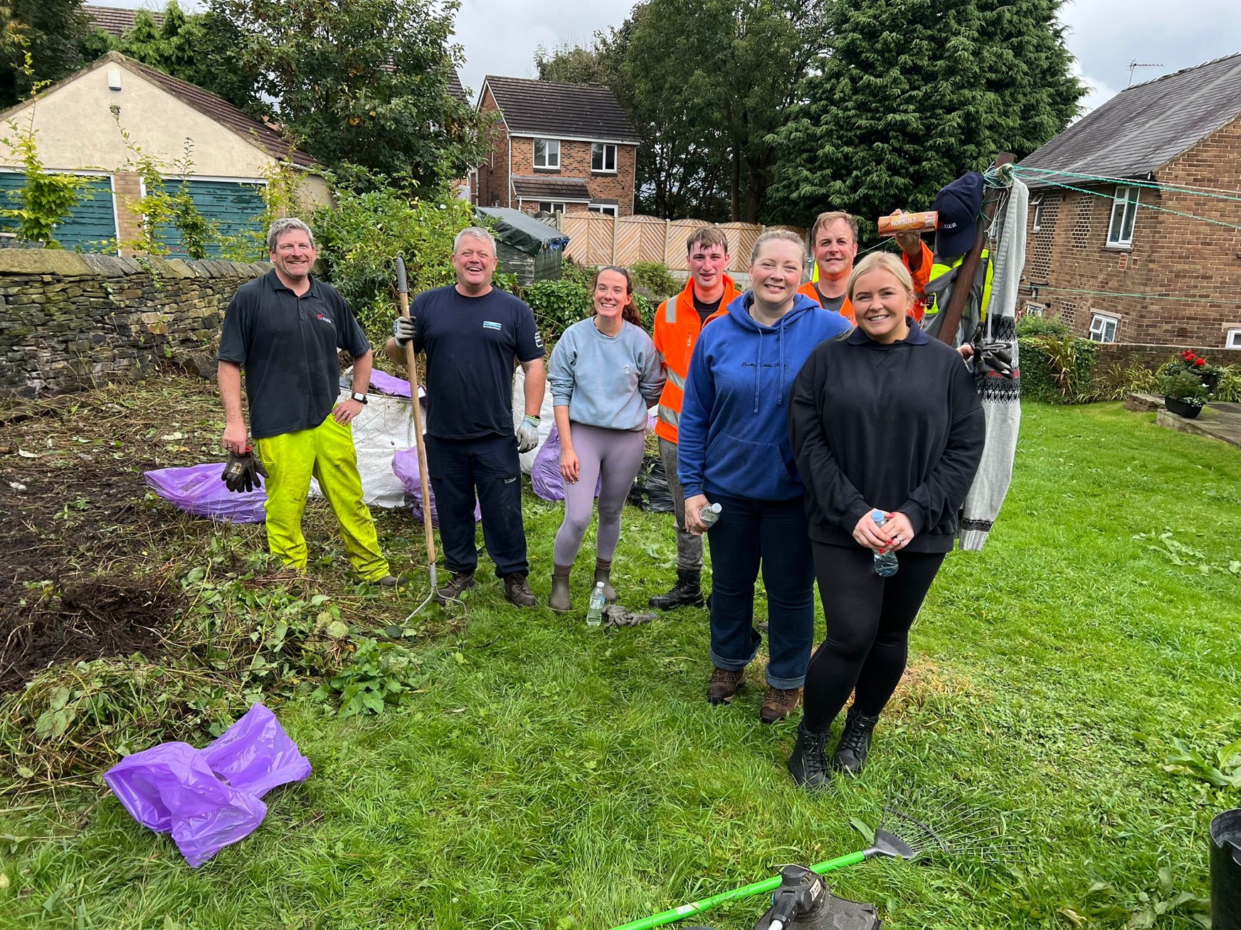 Volunteers from Yorkshire Water and Kier Group